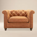 Fauteuil en cuir | Tan Cognac