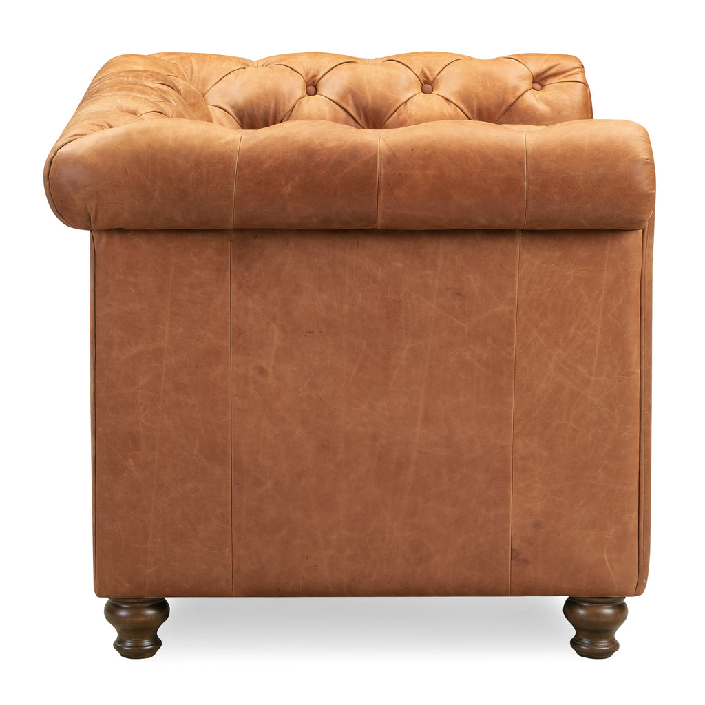 Fauteuil club en cuir | Cognac