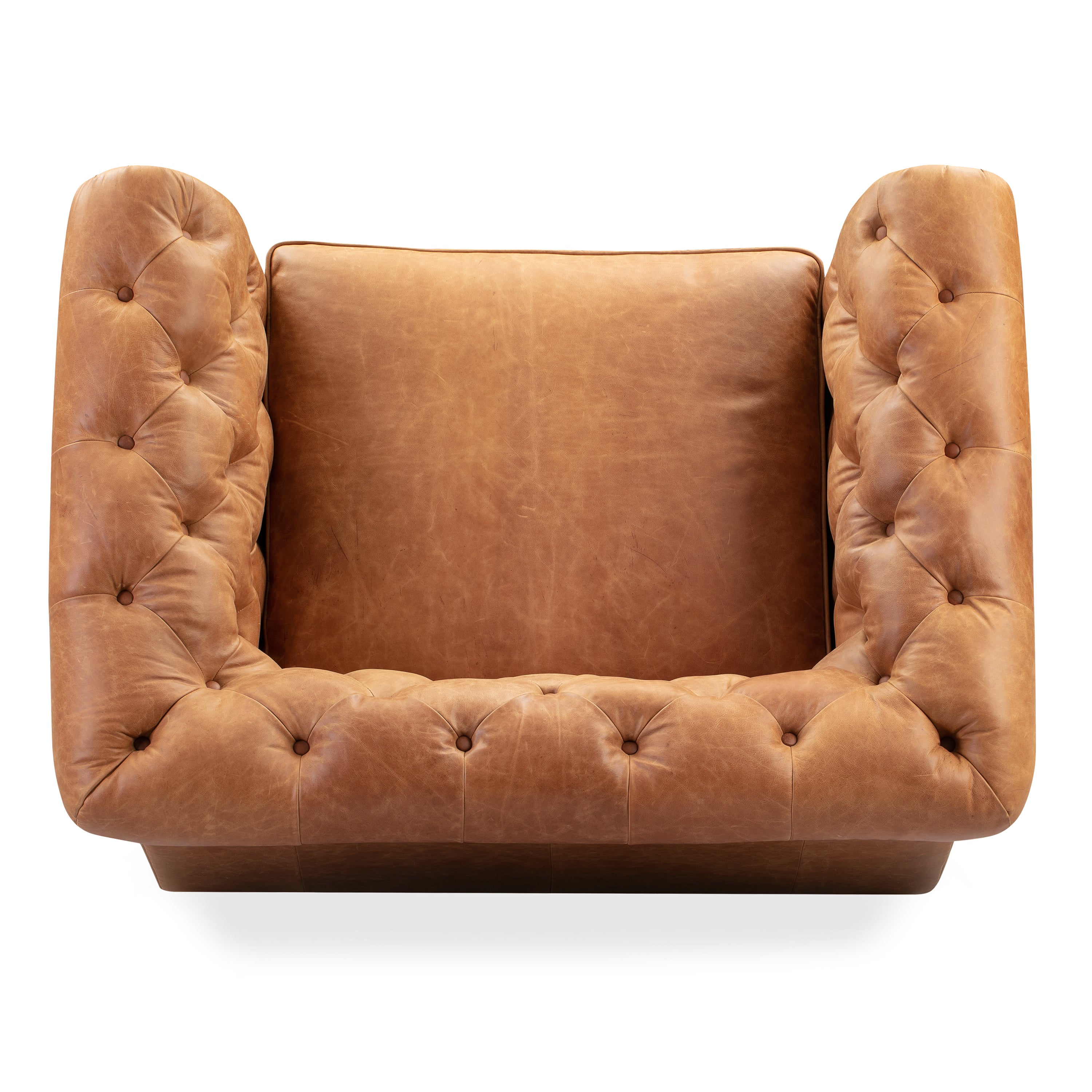 Fauteuil club en cuir | Cognac