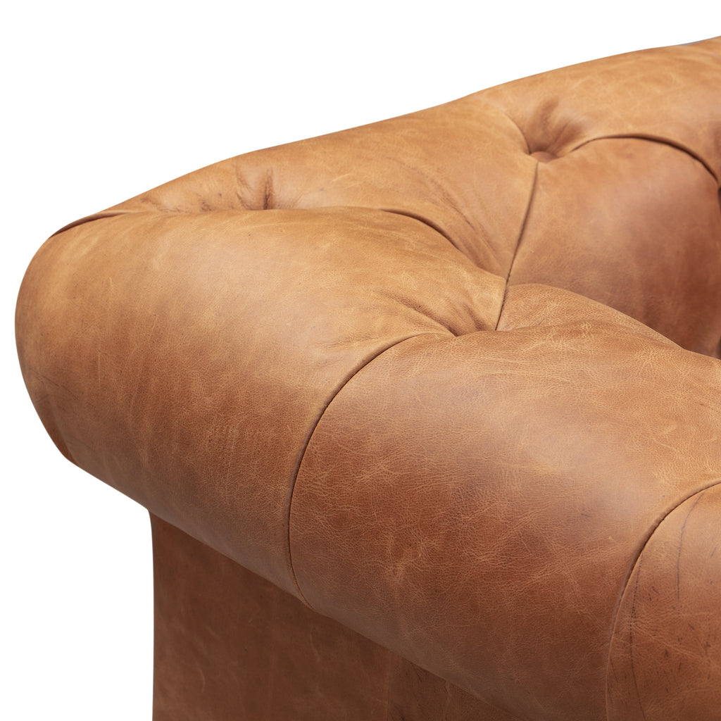 Fauteuil en cuir | Tan Cognac