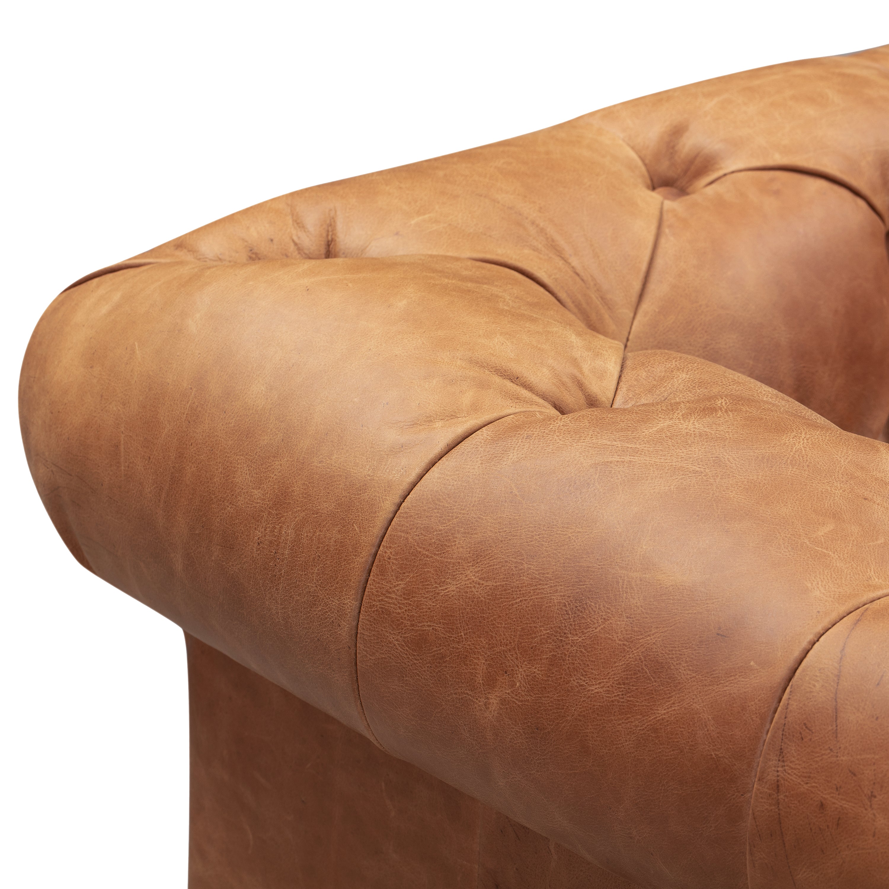 Fauteuil en cuir | Tan Cognac
