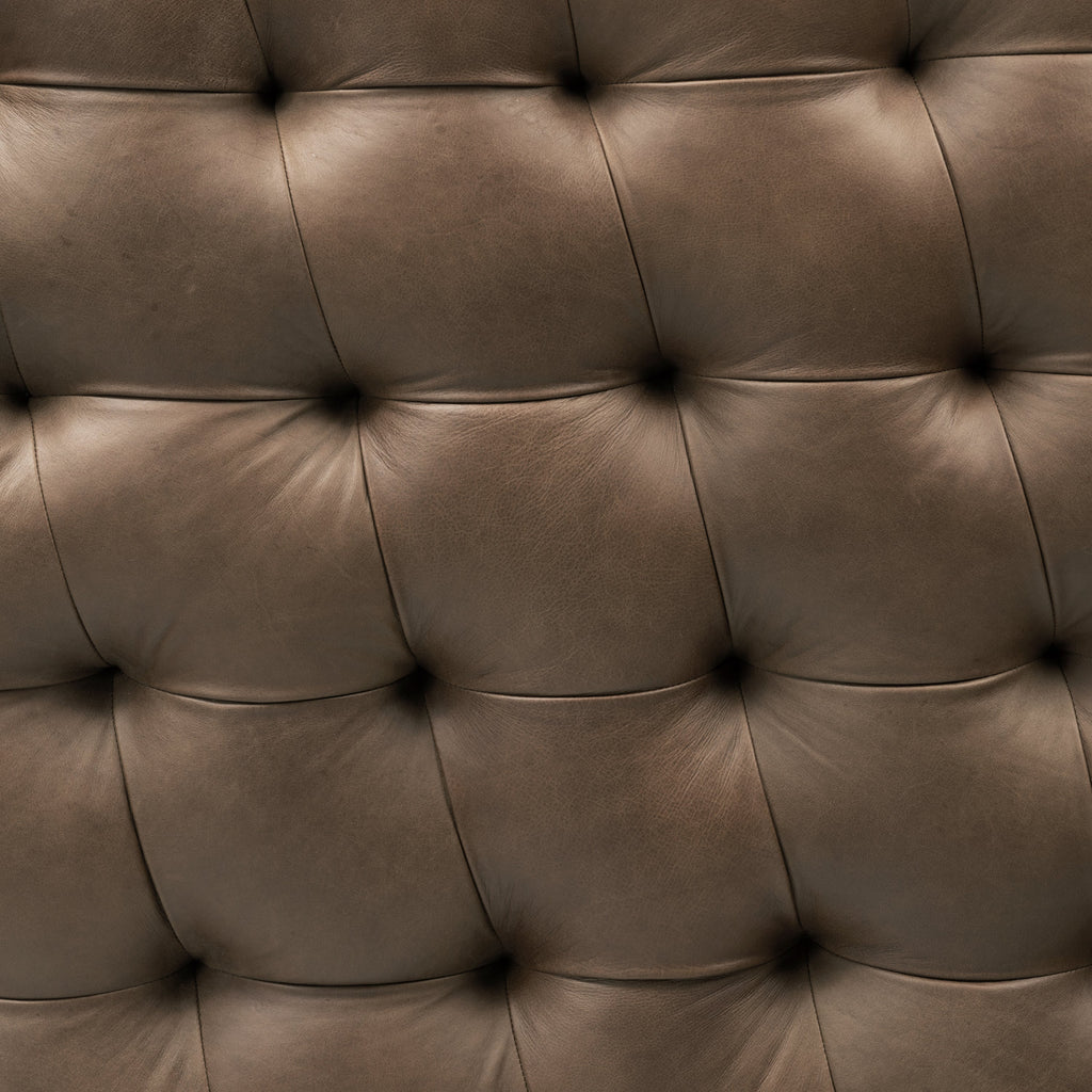 Ottoman en cuir | Marron cacao