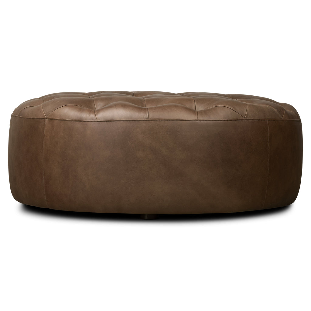 Ottoman en cuir | Marron cacao