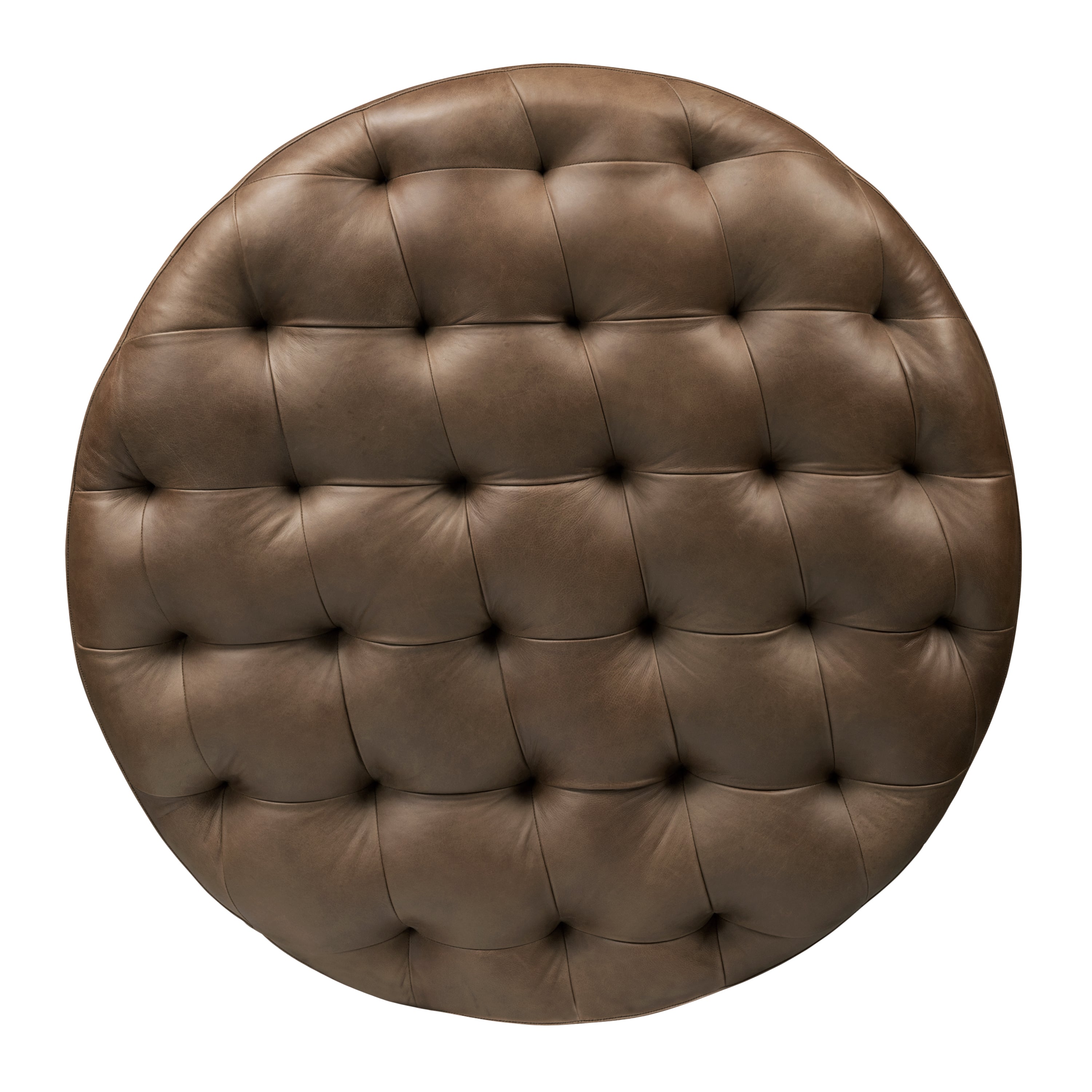 Ottoman en cuir | Marron cacao