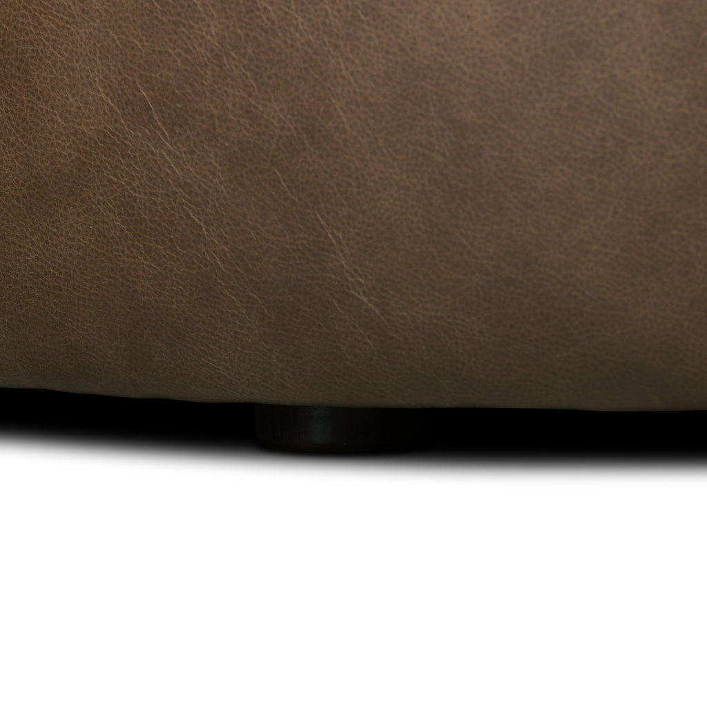 Ottoman en cuir | Marron cacao