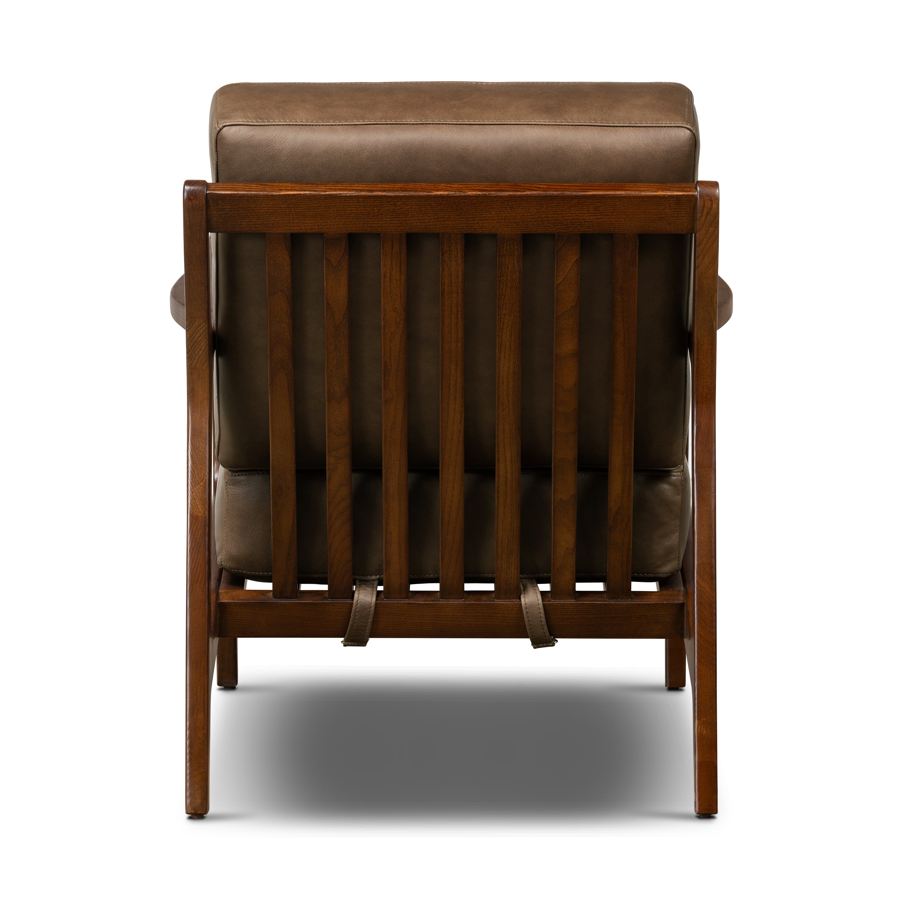 Fauteuil lounge en cuir | Marron cacao