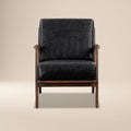 Fauteuil en cuir | Noir onyx