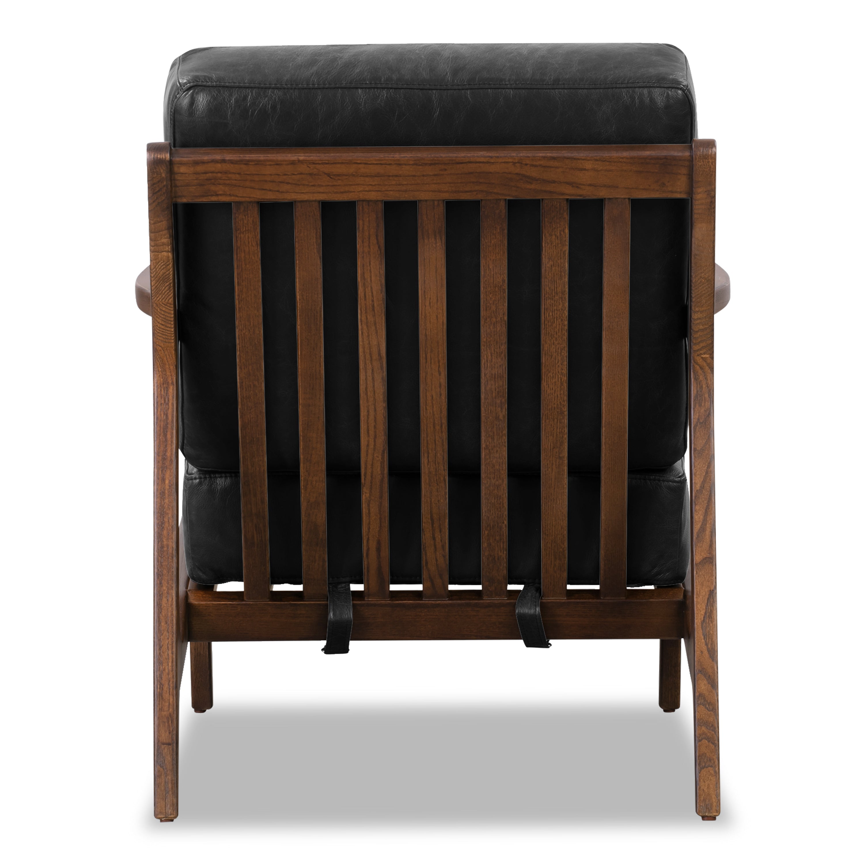 Fauteuil en cuir | Noir onyx