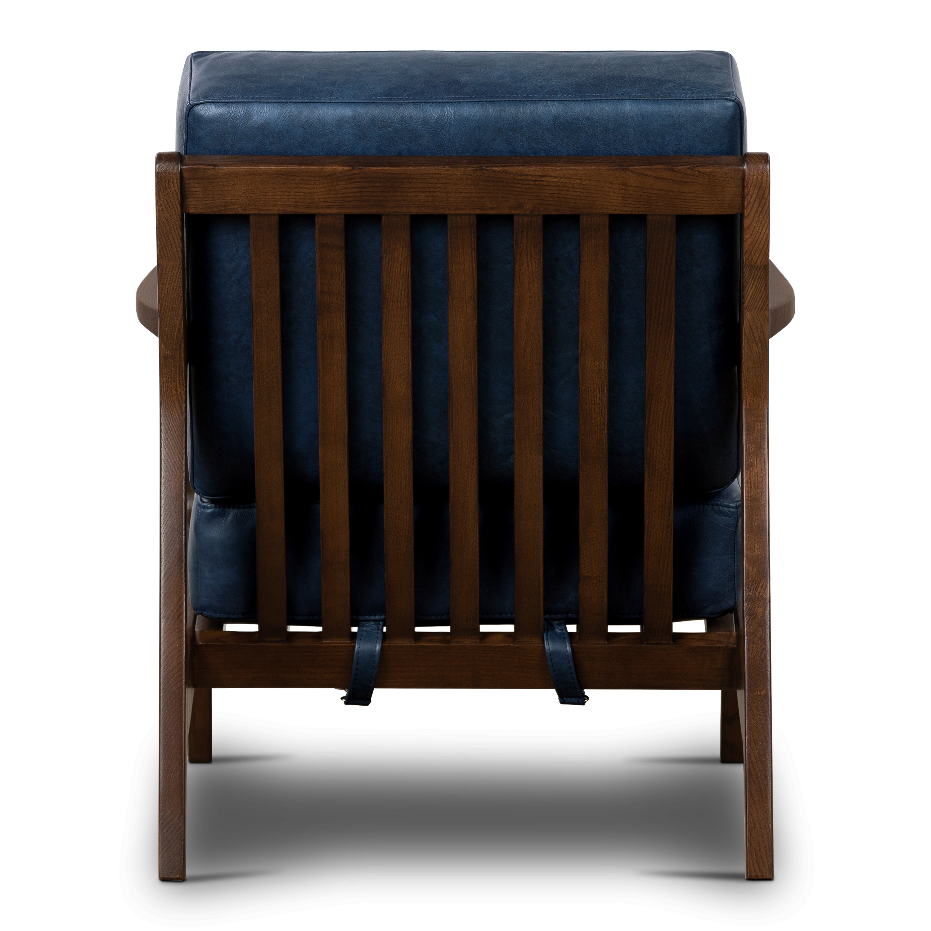 Fauteuil en cuir | Bleu nuit