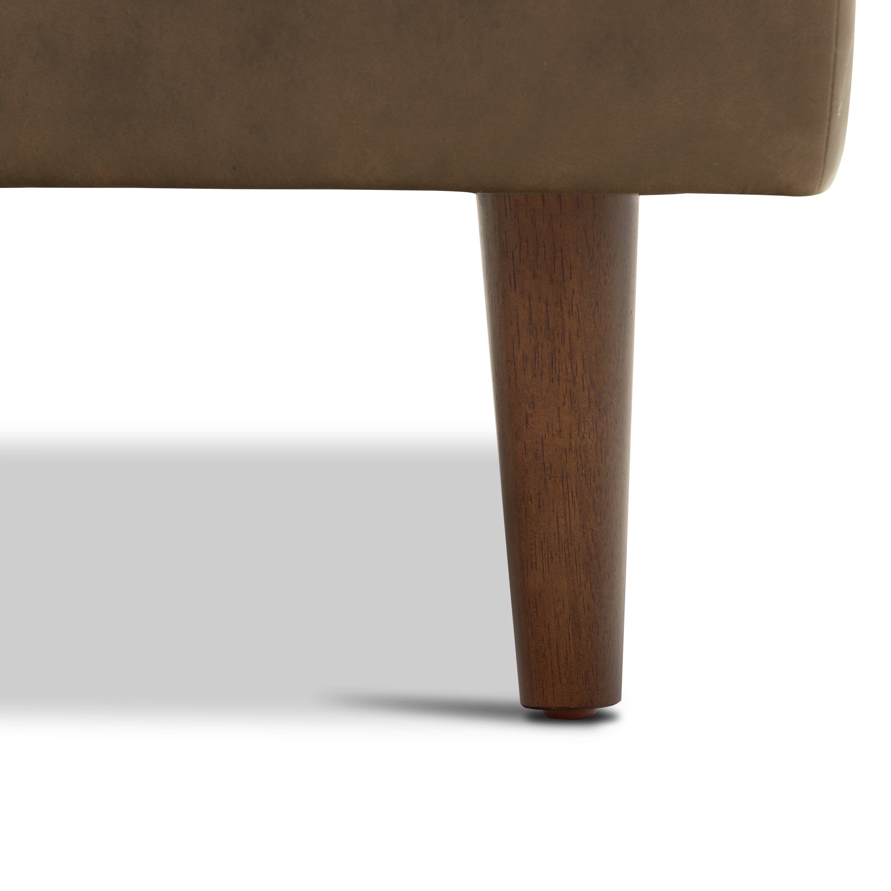 Pouf en cuir | Brun cacao