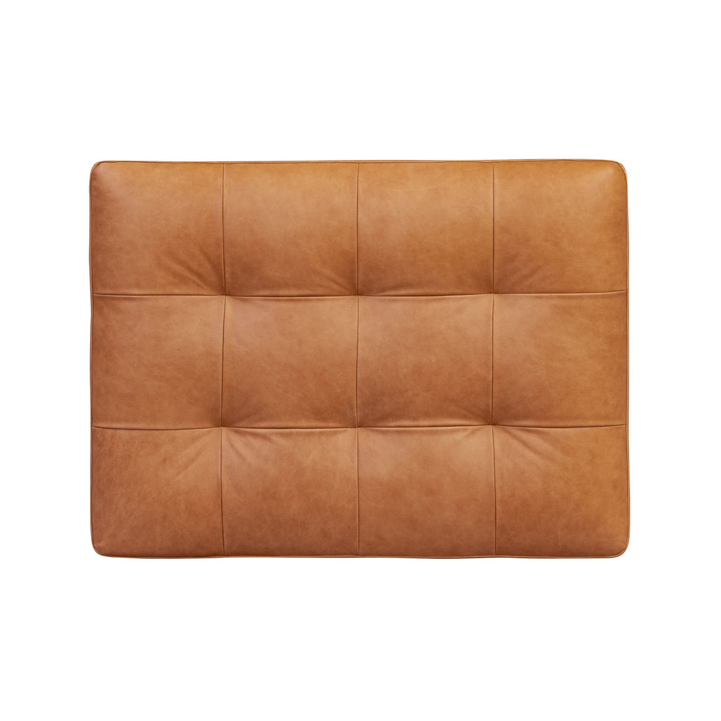 Pouf en cuir | Cognac