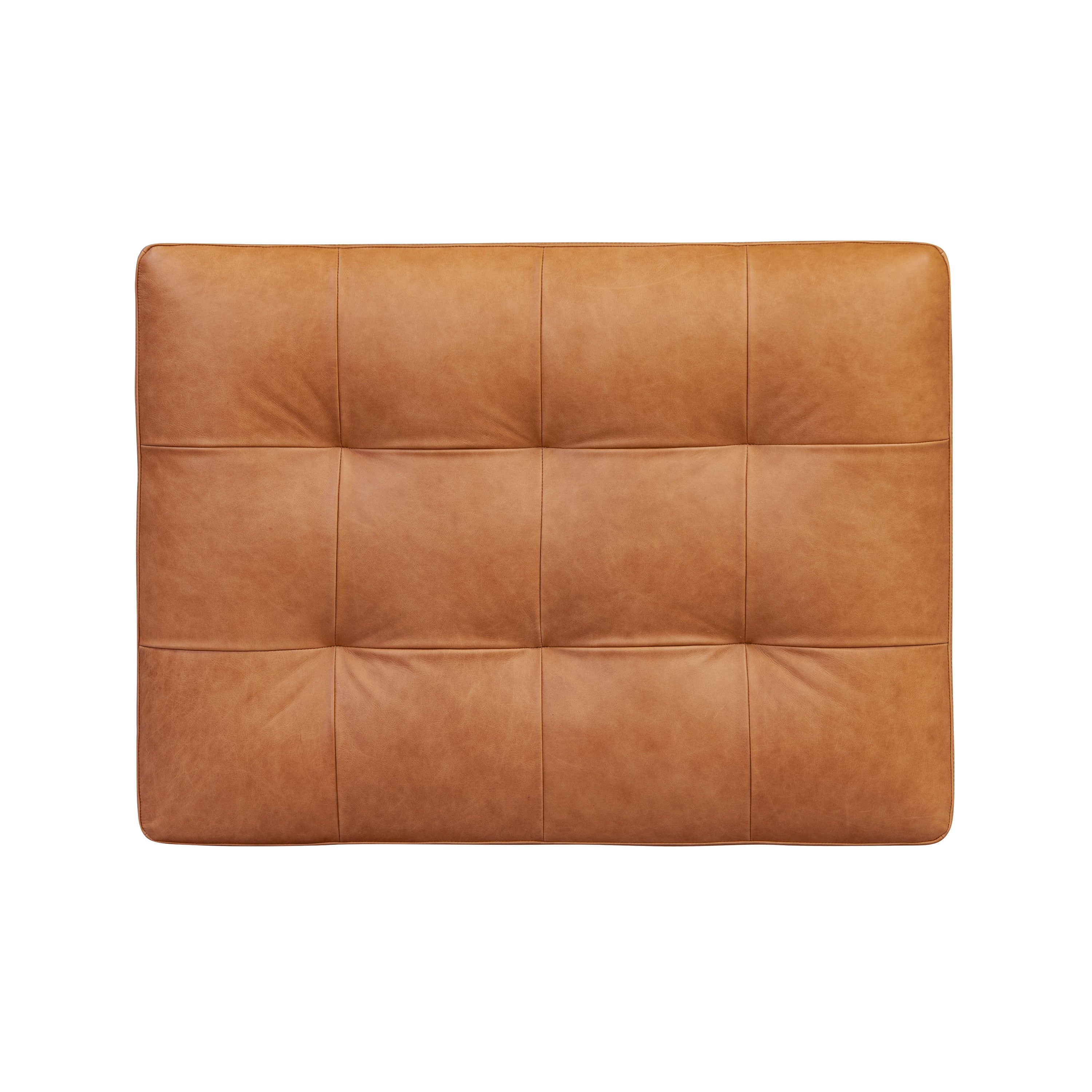Pouf en cuir | Cognac