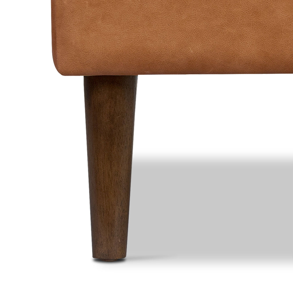 Pouf en cuir | Cognac