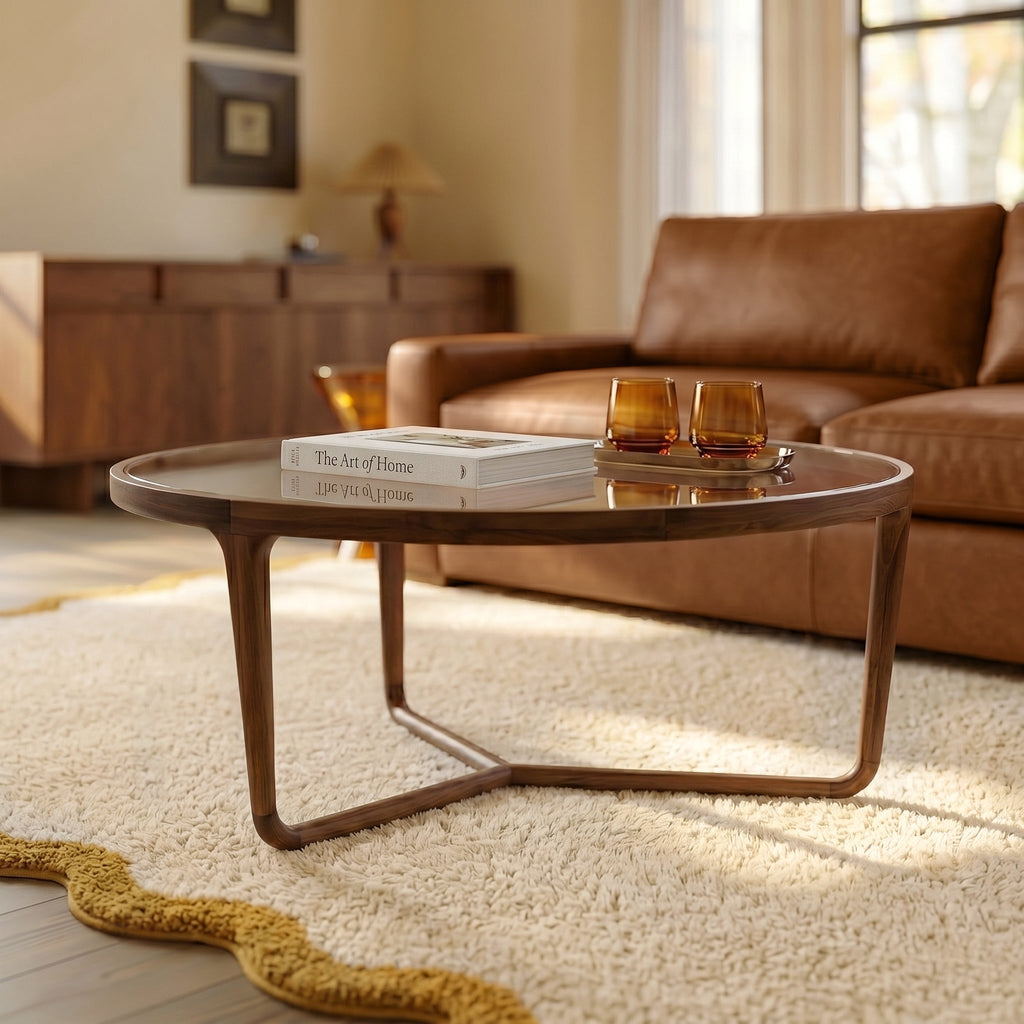Table basse ronde | Noyer