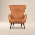Fauteuil en cuir | Tan cognac