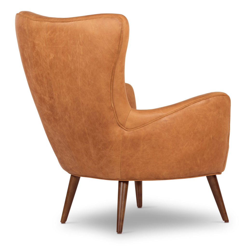 Fauteuil en cuir | Tan Cognac