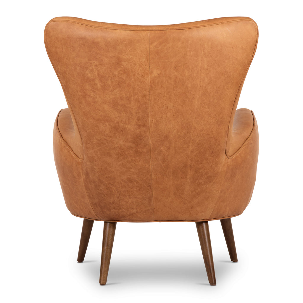 Fauteuil en cuir | Tan Cognac