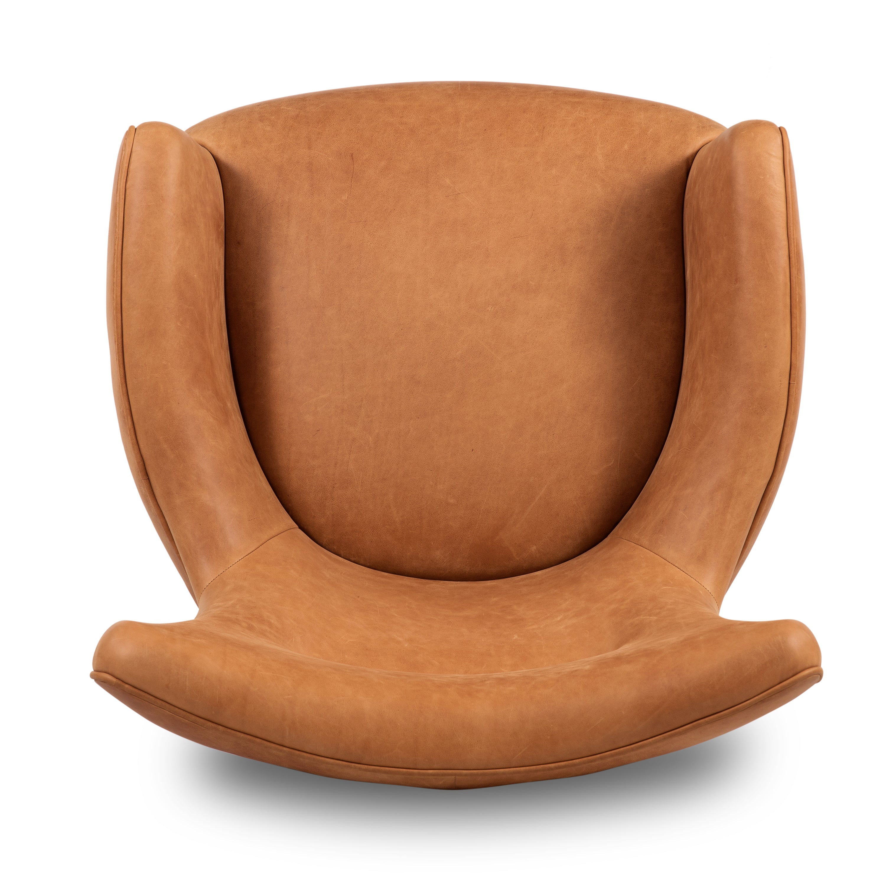 Fauteuil en cuir | Tan Cognac