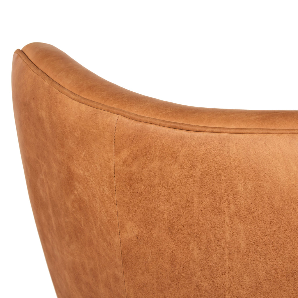 Fauteuil en cuir | Tan Cognac
