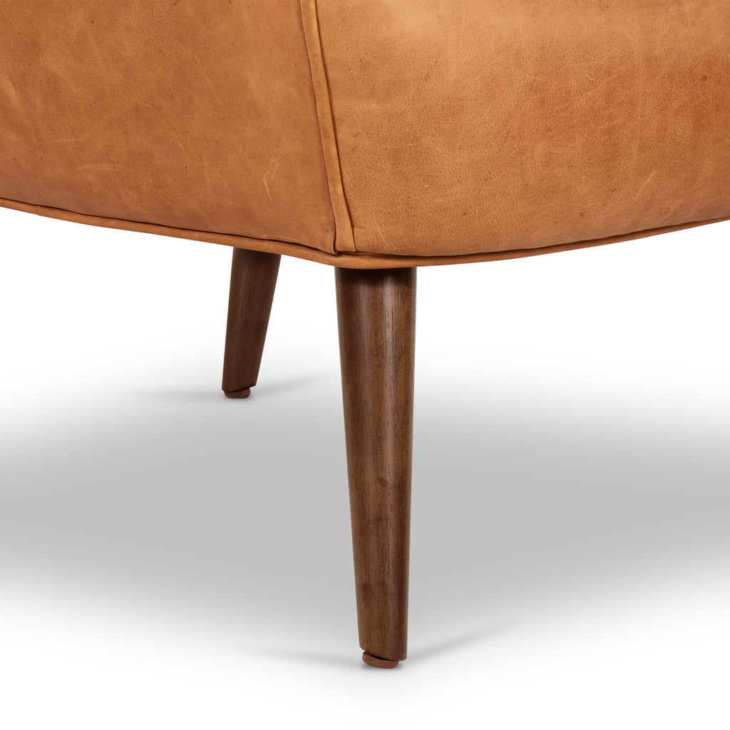 Fauteuil en cuir | Tan Cognac