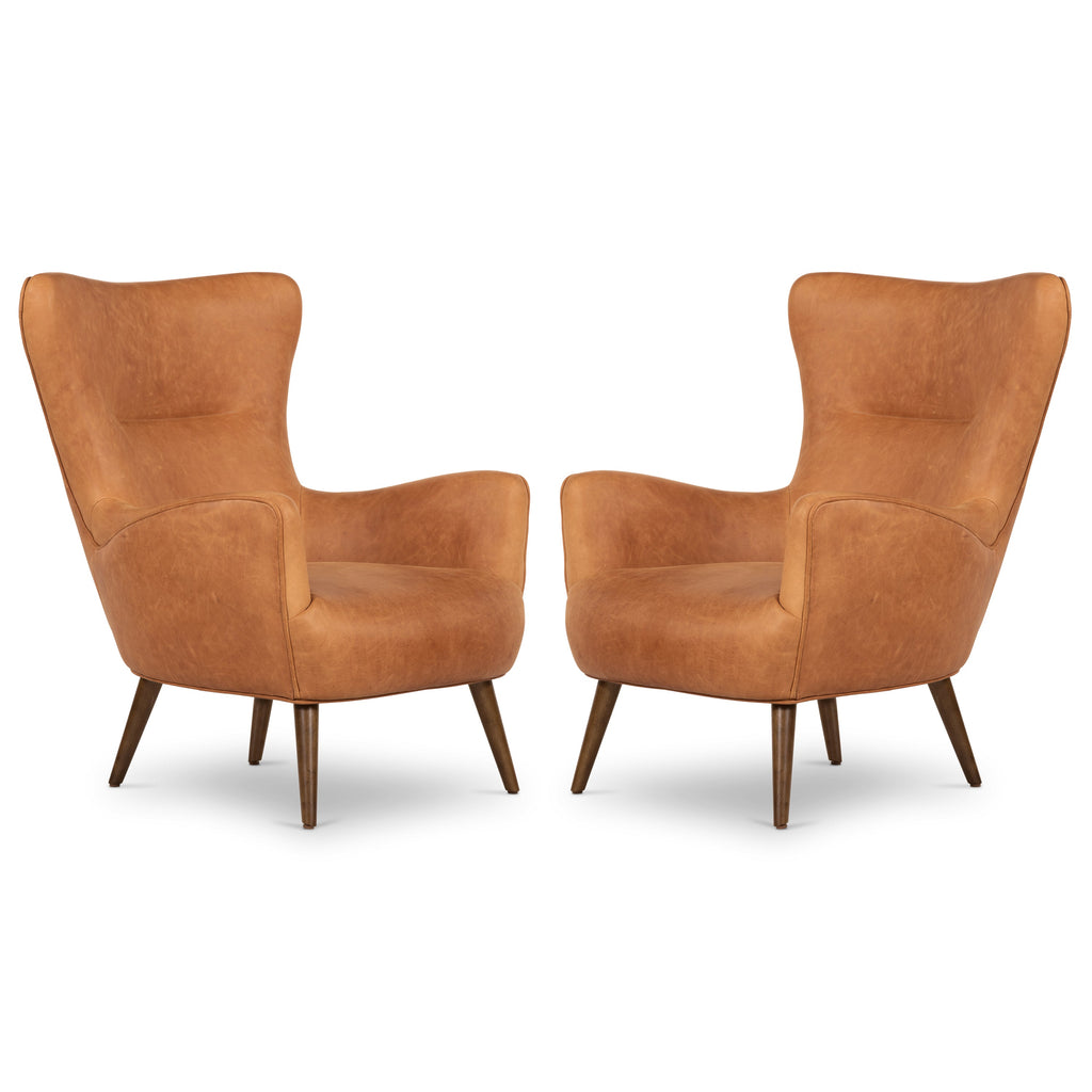 Fauteuil en cuir | Tan Cognac