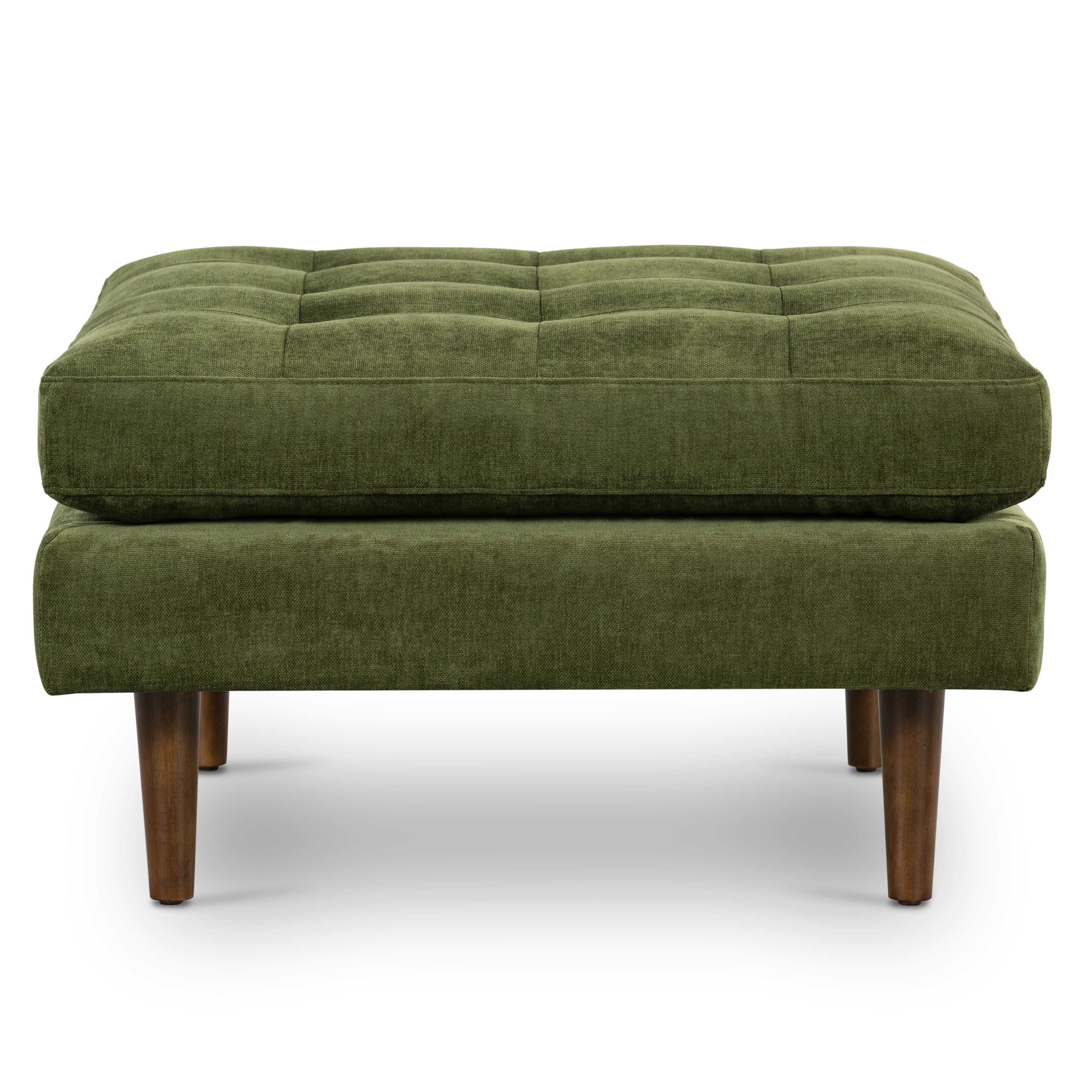 Ottoman en velours | Vert vieilli