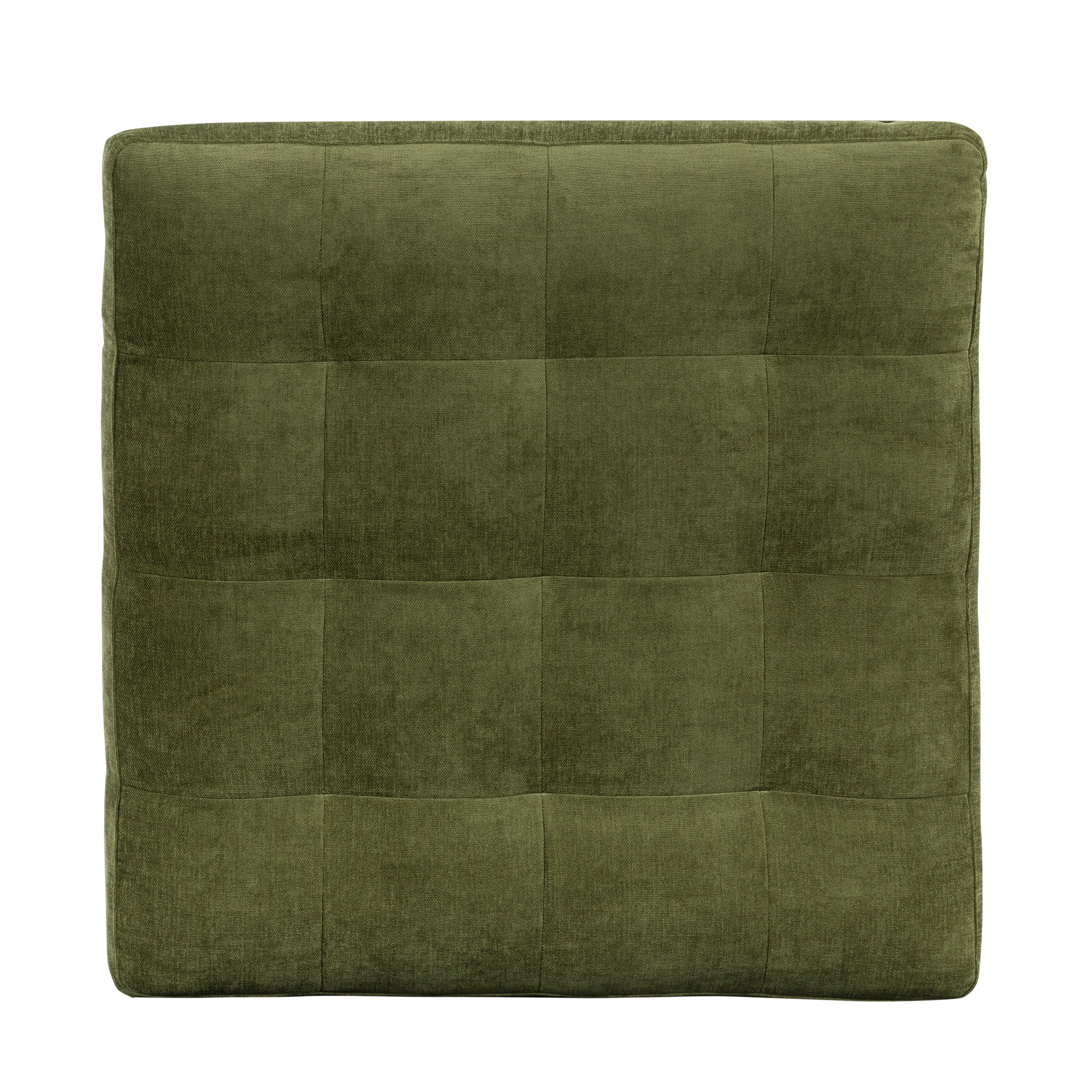 Ottoman en velours | Vert vieilli