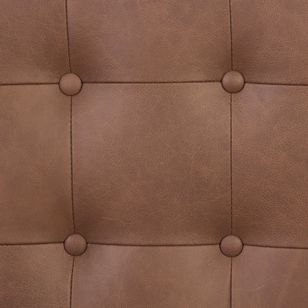Fauteuil en cuir | Brun caramel