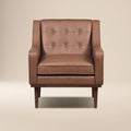 Fauteuil en cuir | Brun caramel