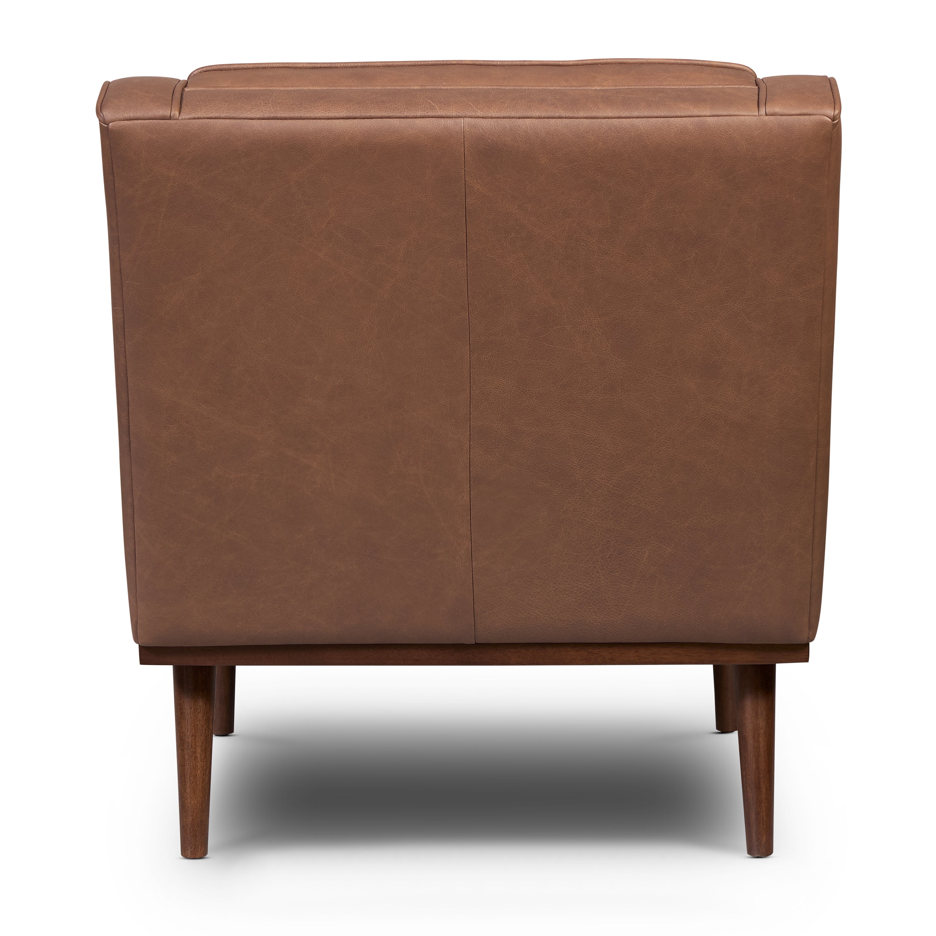 Fauteuil en cuir | Brun caramel