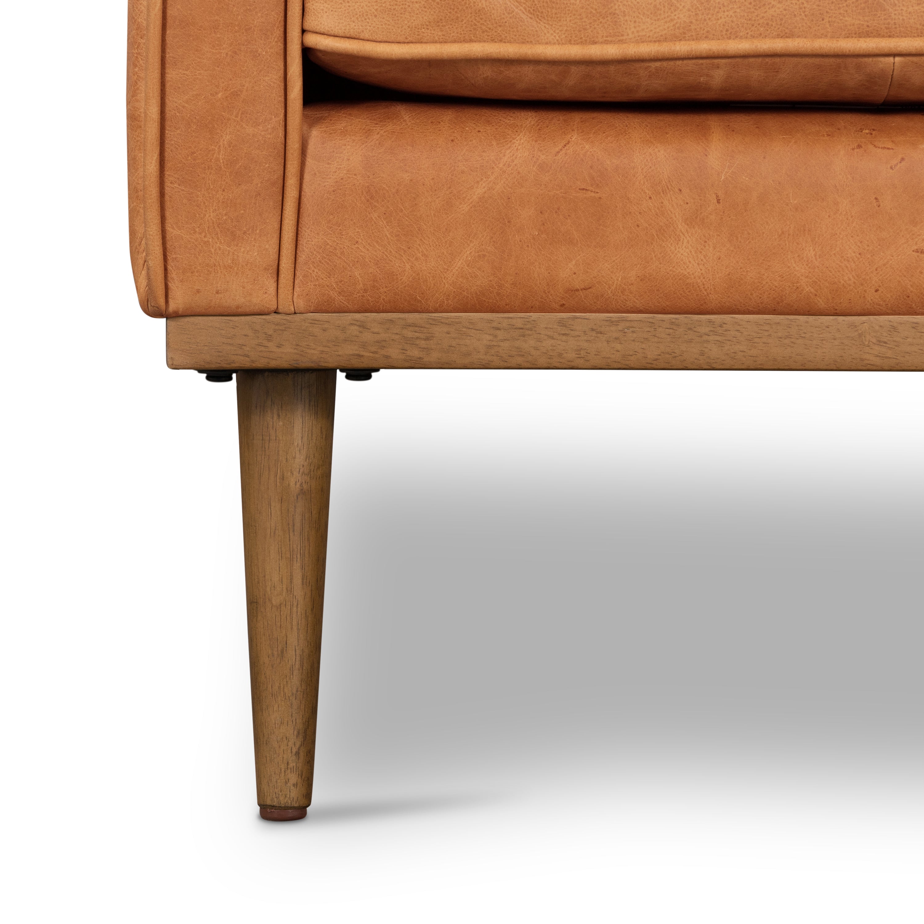 Fauteuil en cuir | Cognac Tan