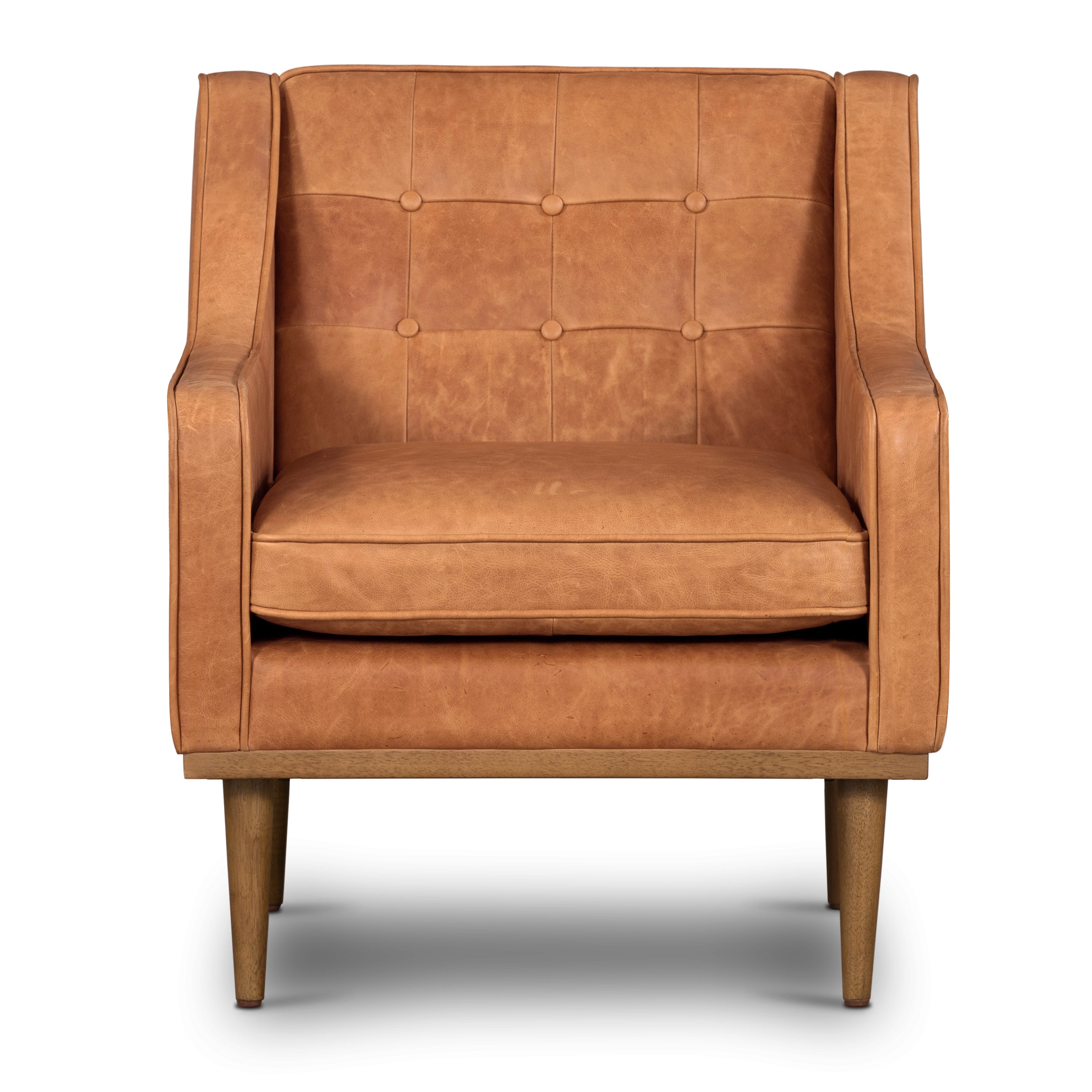 Fauteuil en cuir | Cognac Tan