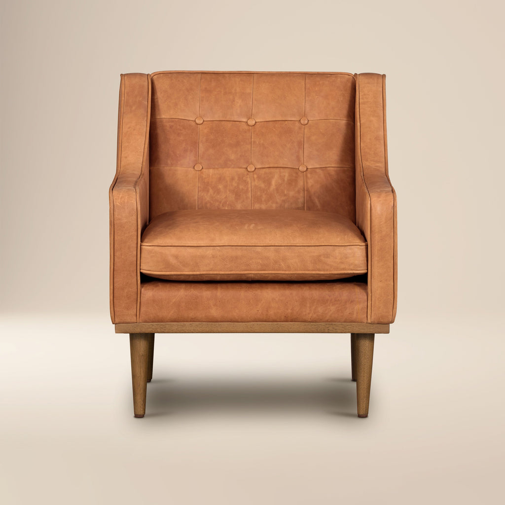 Fauteuil en cuir | Cognac Tan
