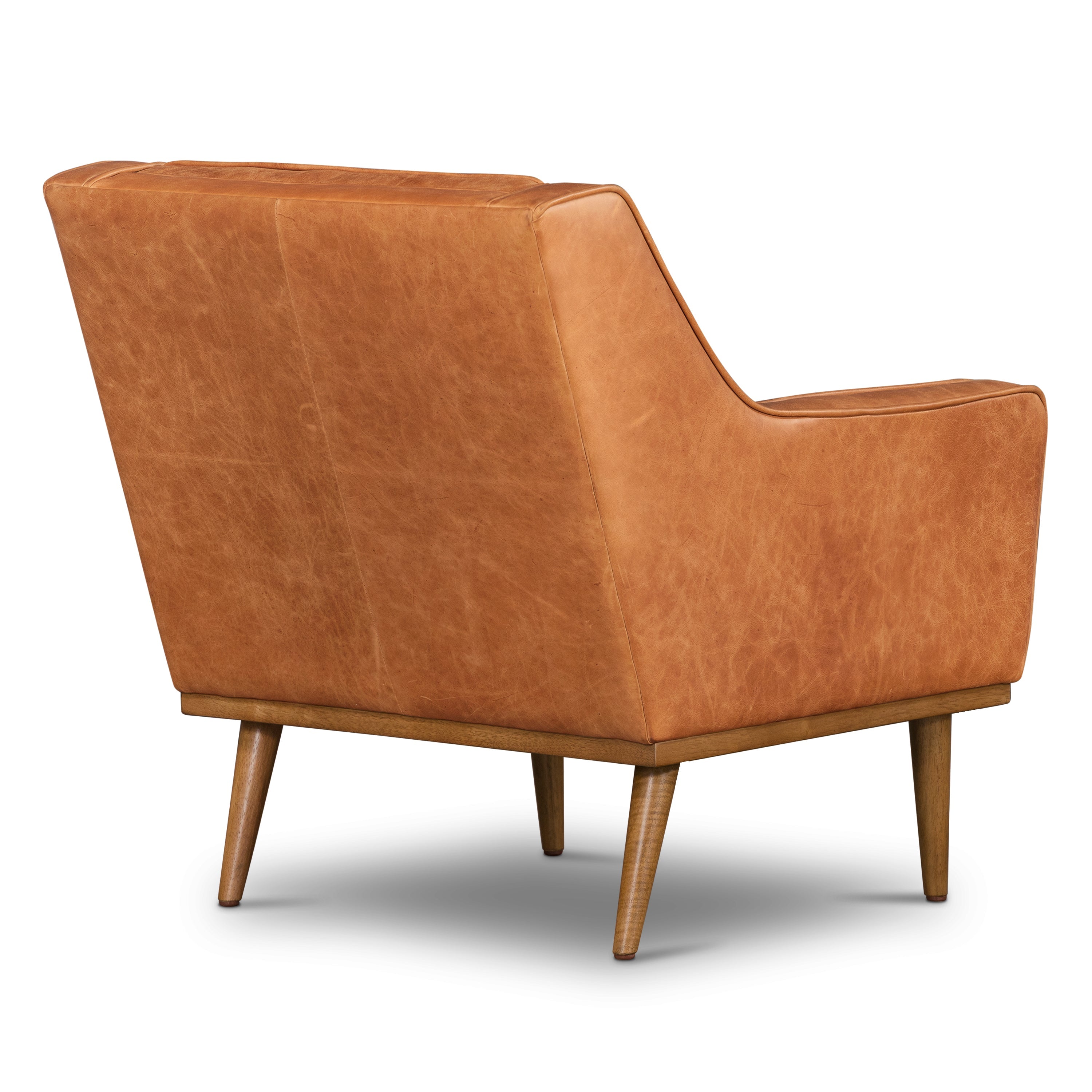 Fauteuil en cuir | Cognac Tan