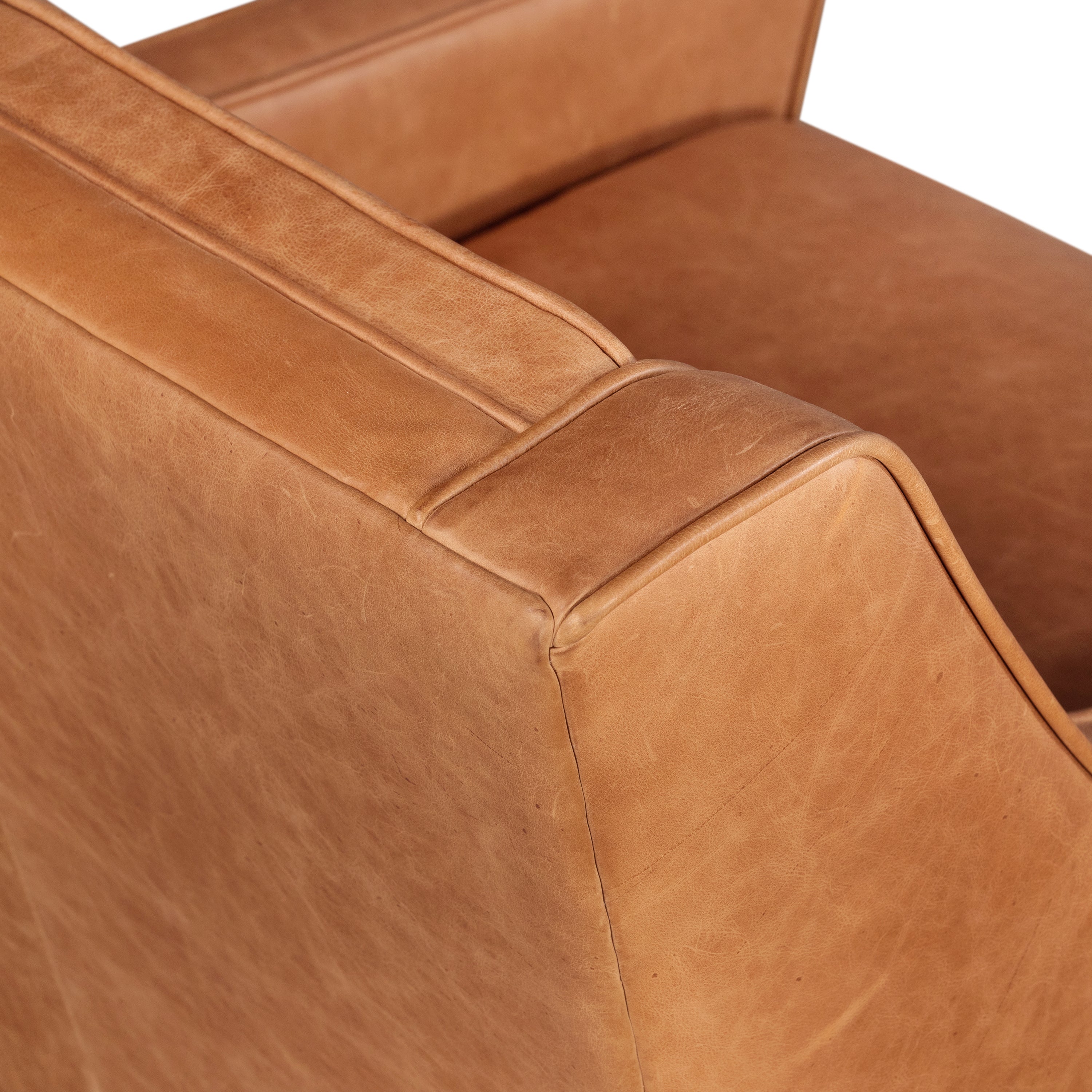 Fauteuil en cuir | Cognac Tan