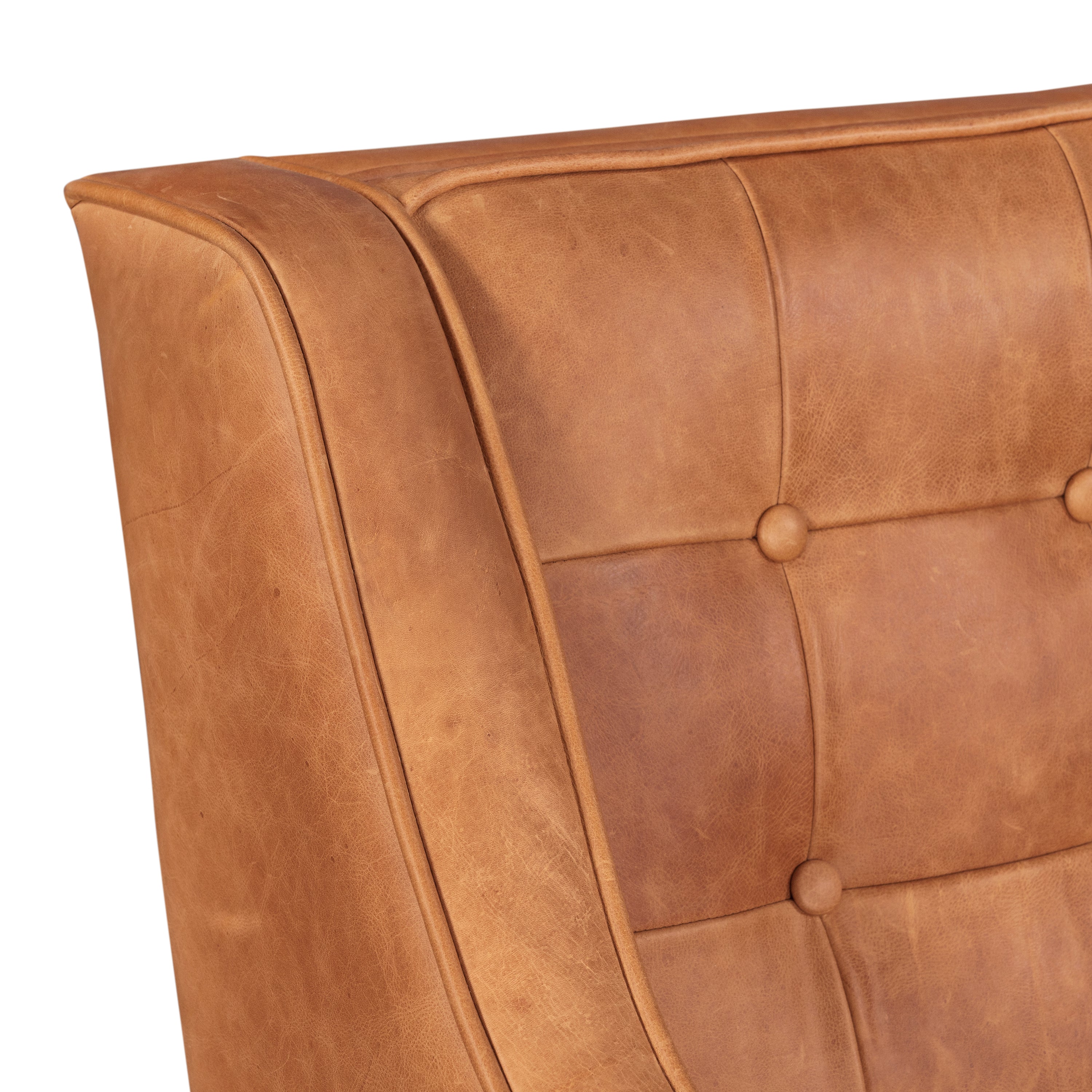 Fauteuil en cuir | Cognac Tan