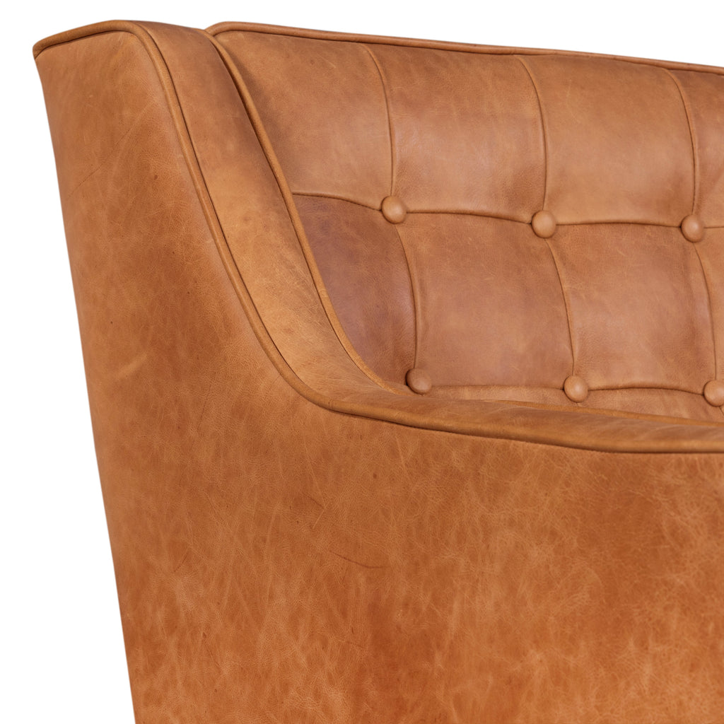 Fauteuil en cuir | Cognac Tan