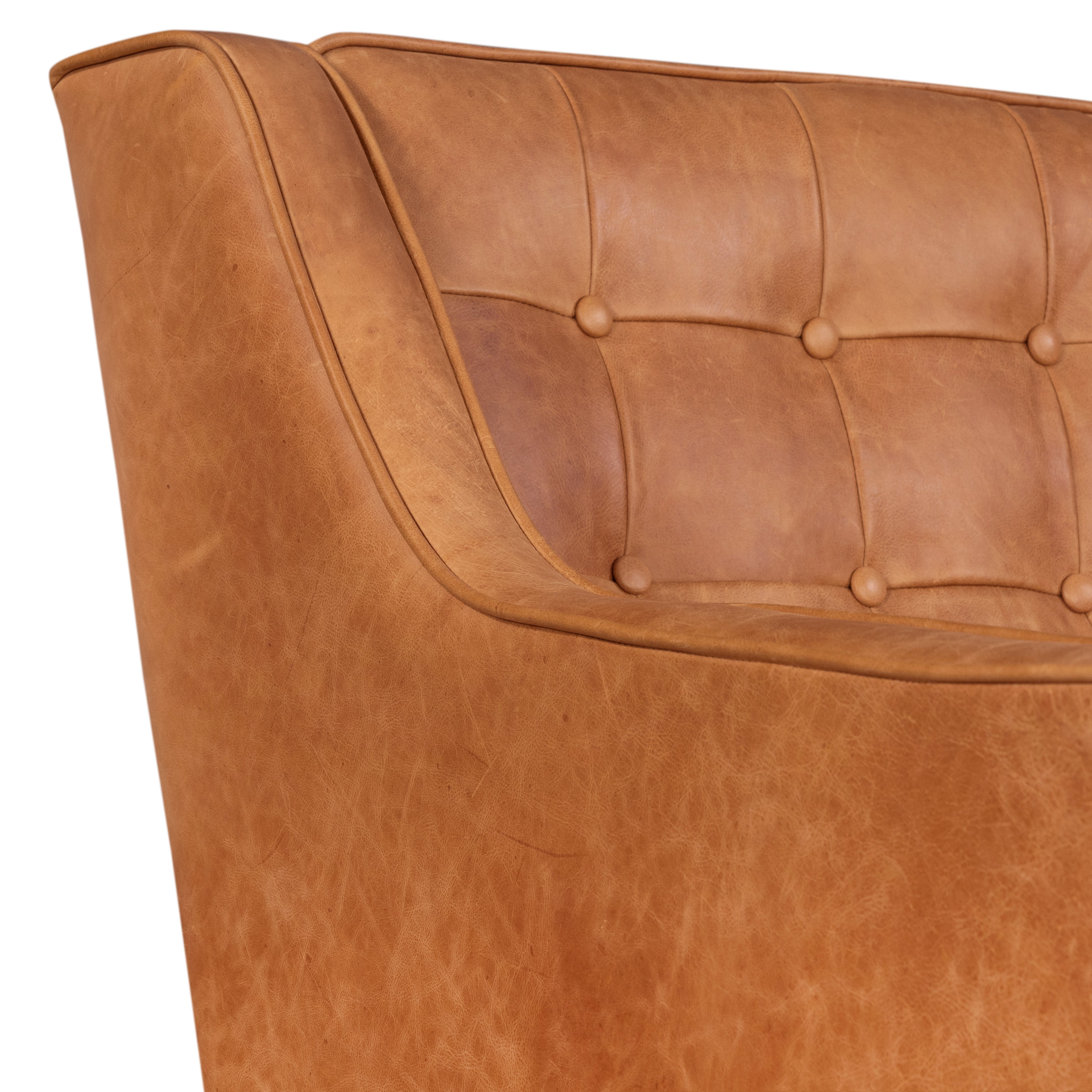 Fauteuil en cuir | Cognac Tan