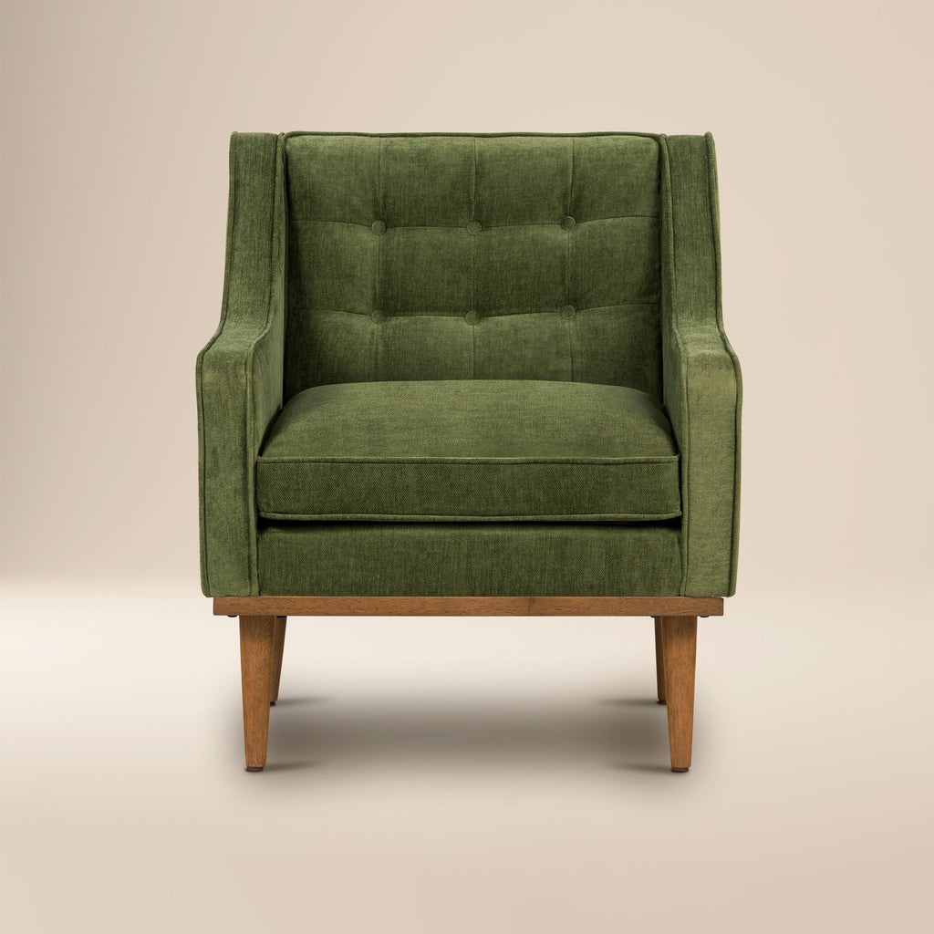 Fauteuil en tissu | Vert vieilli