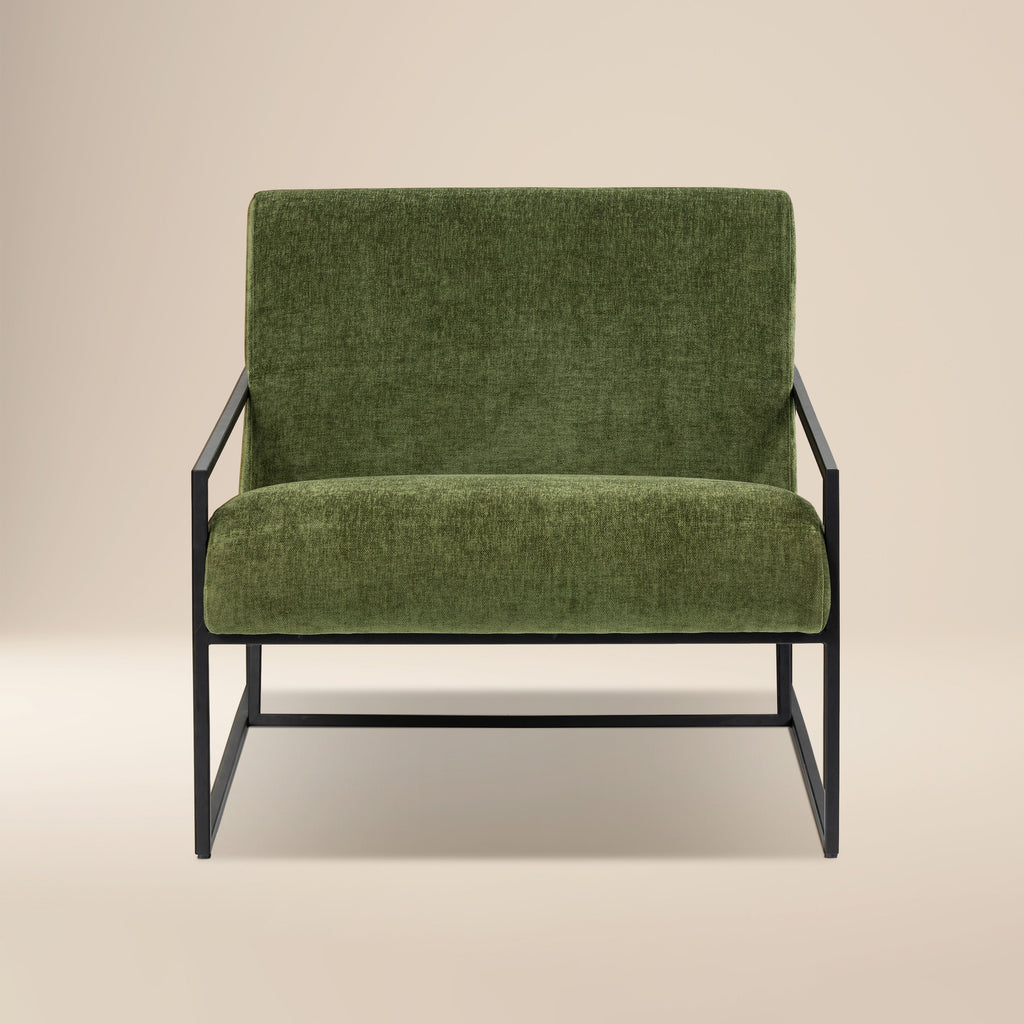 Fauteuil en tissu | Vert vieilli