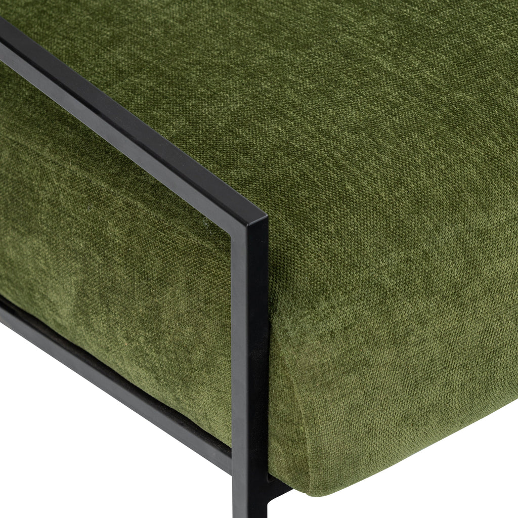 Fauteuil en tissu | Vert vieilli