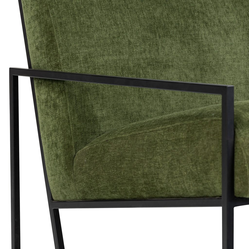 Fauteuil en tissu | Vert vieilli