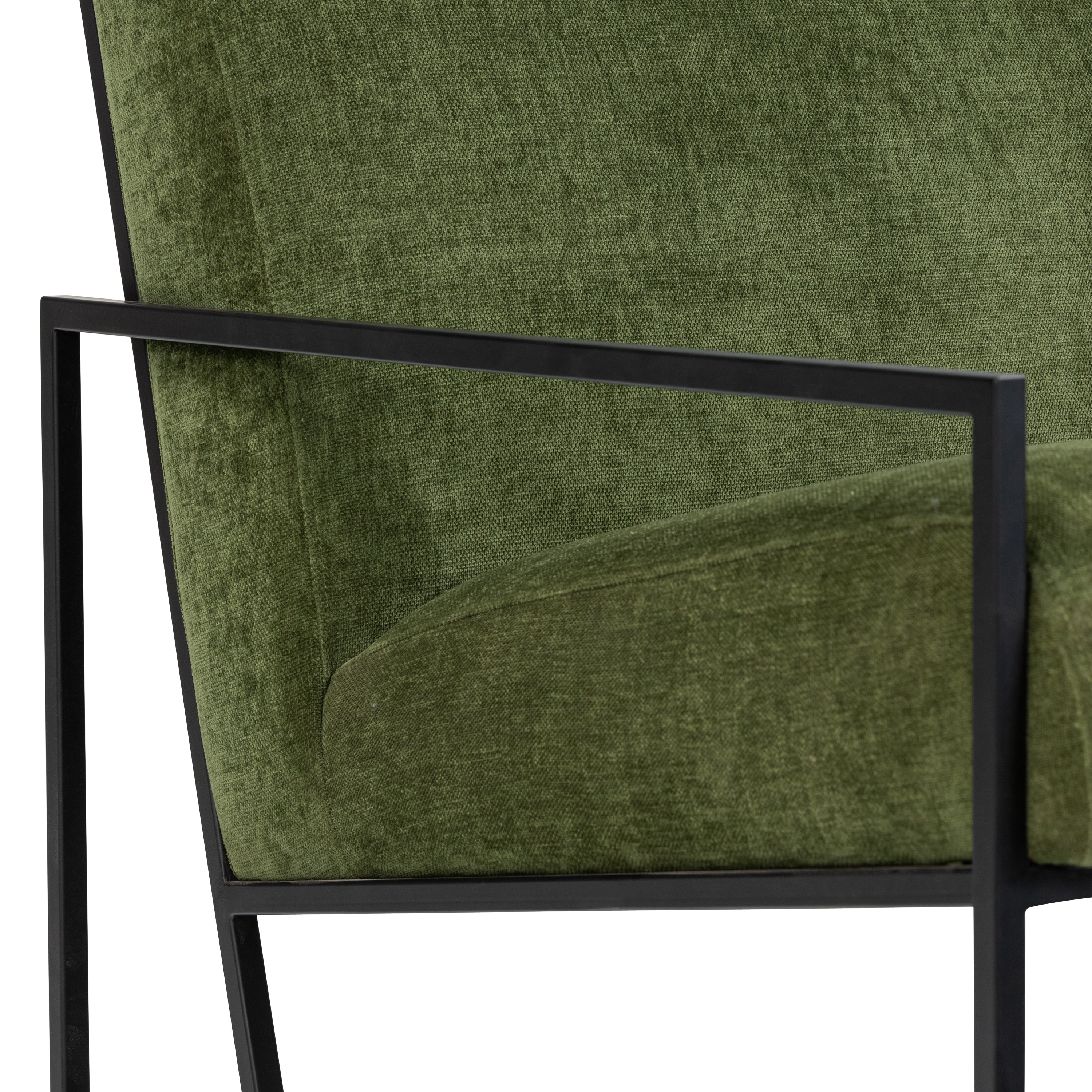 Fauteuil en tissu | Vert vieilli