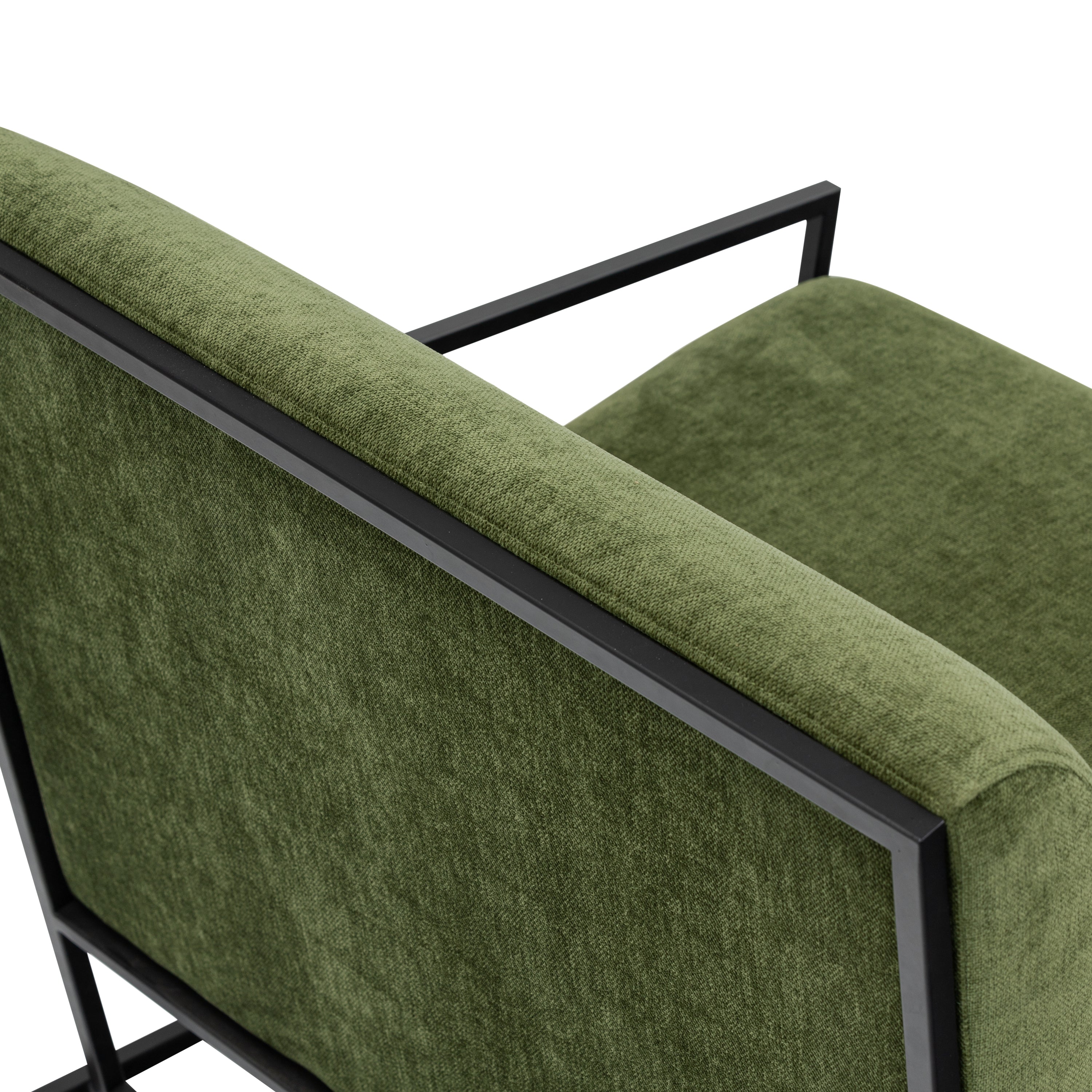 Fauteuil en tissu | Vert vieilli