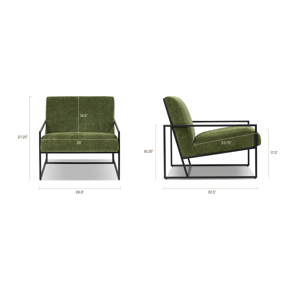 Fauteuil en tissu | Vert vieilli