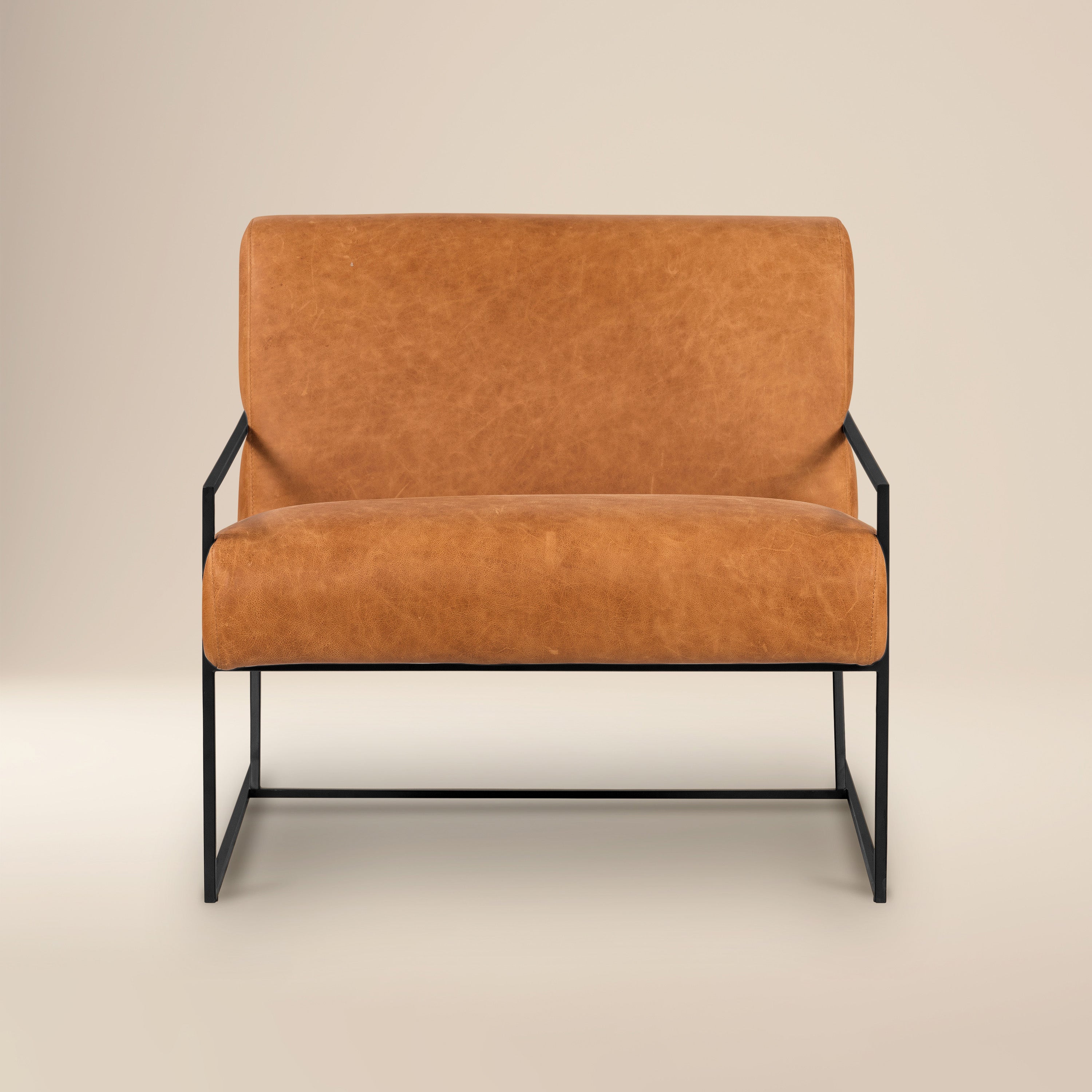 Fauteuil Lounge en Cuir | Cognac Tanné