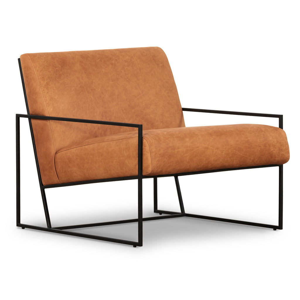 Fauteuil Lounge en Cuir | Cognac Tanné
