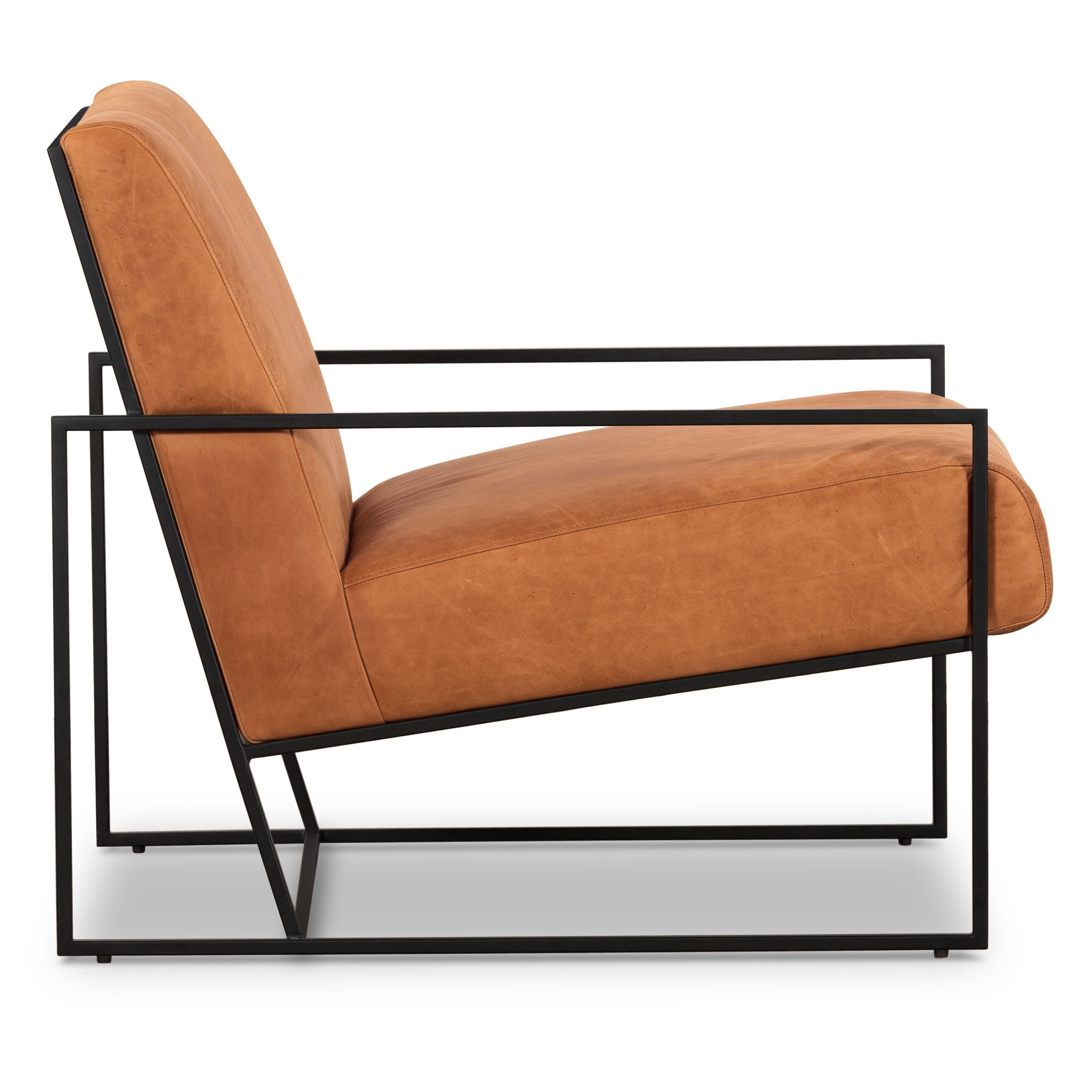 Fauteuil Lounge en Cuir | Cognac Tanné