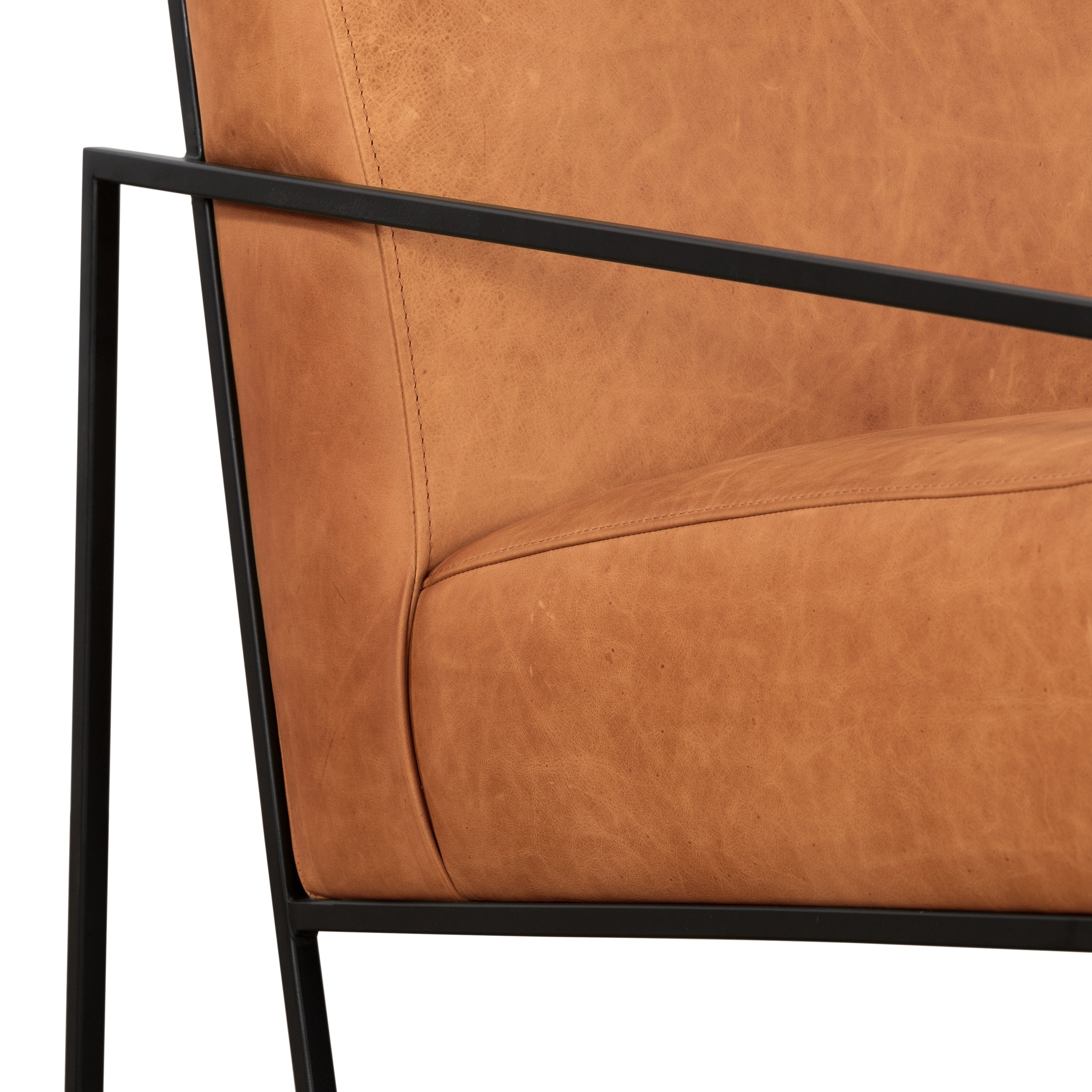 Fauteuil Lounge en Cuir | Cognac Tanné