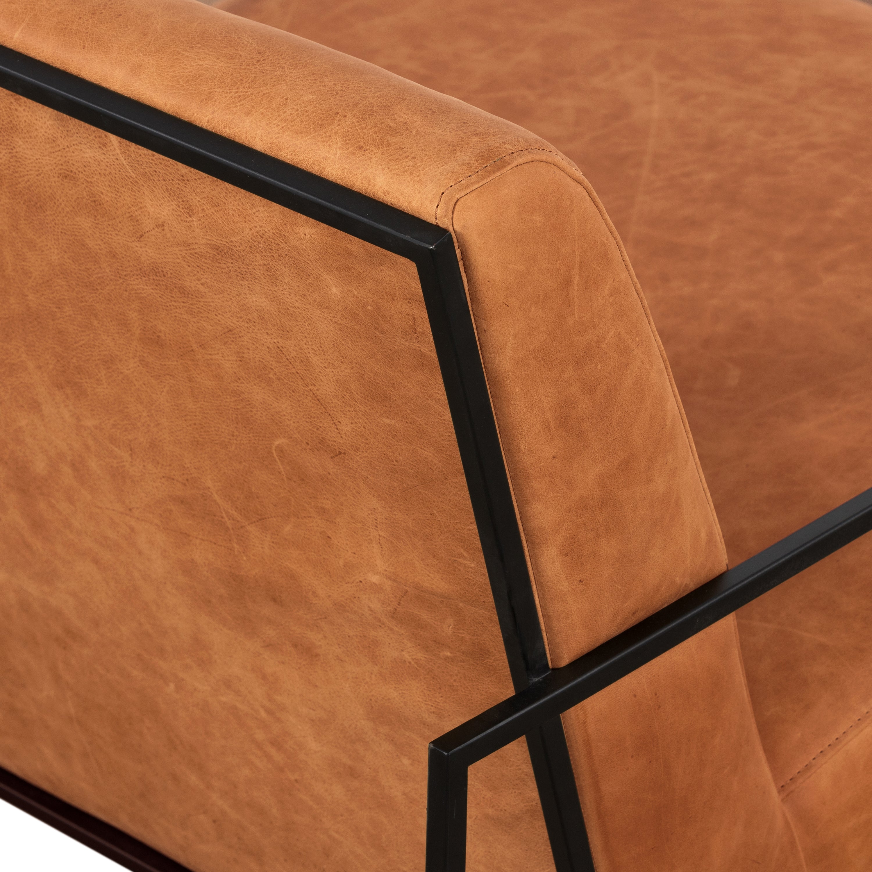 Fauteuil Lounge en Cuir | Cognac Tanné